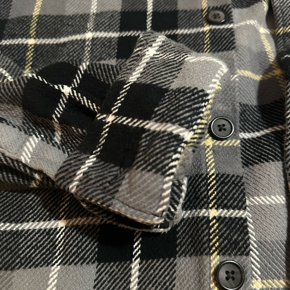 Goodfellow & Co Men's Sherpa Long Sleeve Flannel Shacket 100% Cotton - Picture 3 of 6
